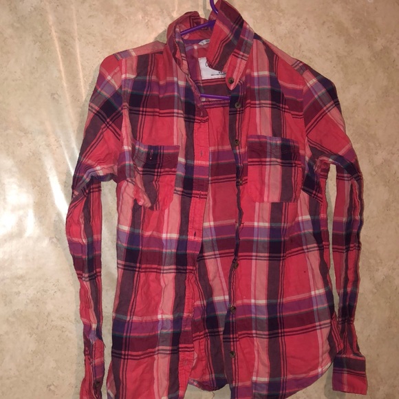 Aeropostale Tops - Pink plaid shirt Aeropostale Tops - Pink plaid shirt